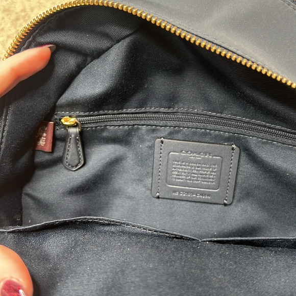 Coach Court Pebbled Leather Backpack With Ruching - Picture 8 of 11